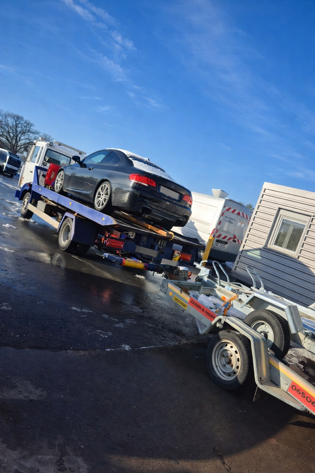 Exemple de dépannage - Remorquage de véhicule en hiver